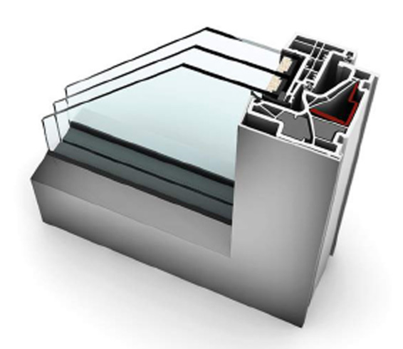 Fensterprofil Kunststoff-Aluminium