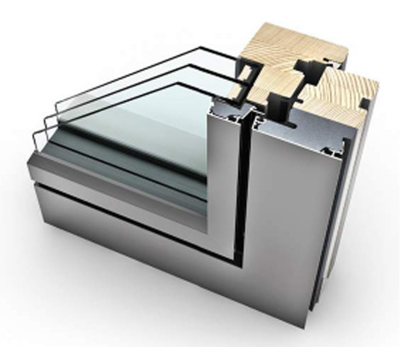 Fensterprofil Holz-Aluminium